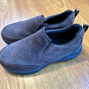 Kids L.L Bean slip on shoes - dark brown, size 2